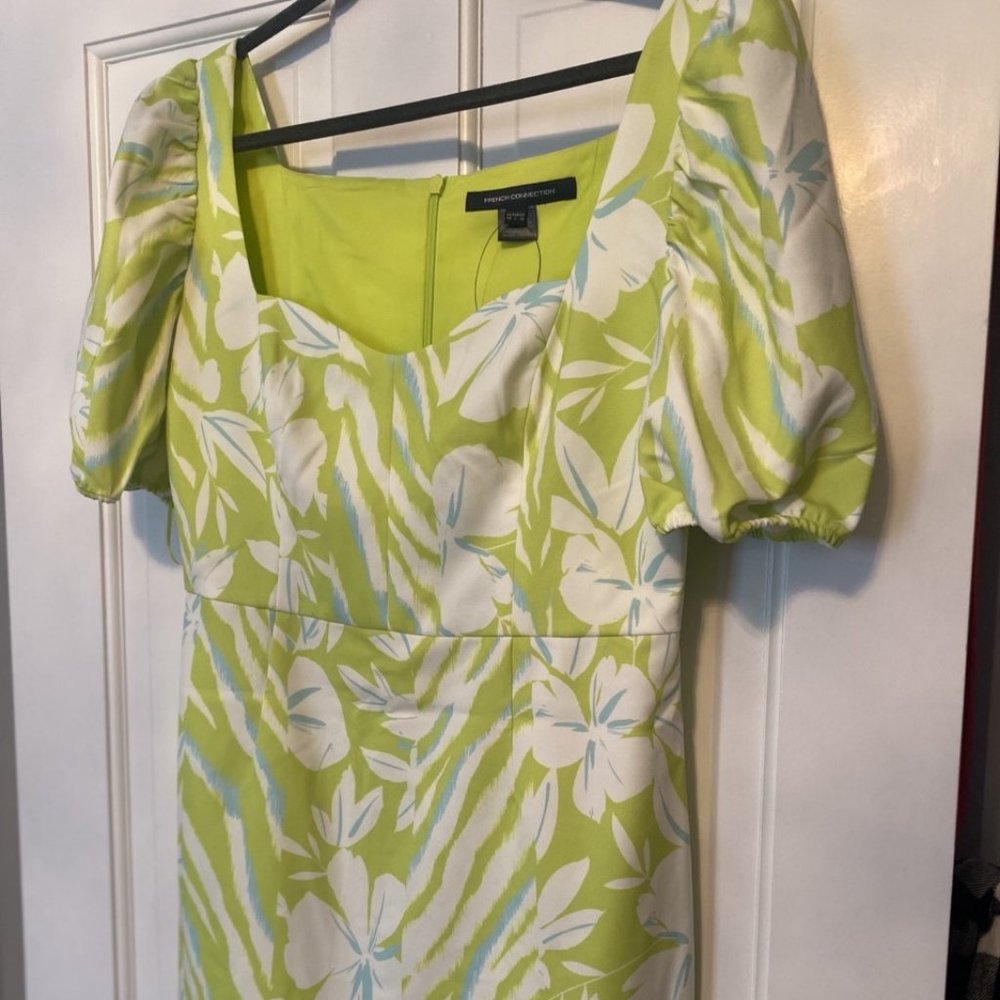 PRINTED PUFF SLEEVES MINI DRESS - FRENCH CONNECTION